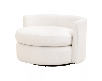 Essentials Lourne Petite Swivel Sofa Chair - Performance Boucle Snow