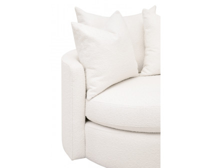 Essentials Lourne Petite Swivel Sofa Chair - Performance Boucle Snow