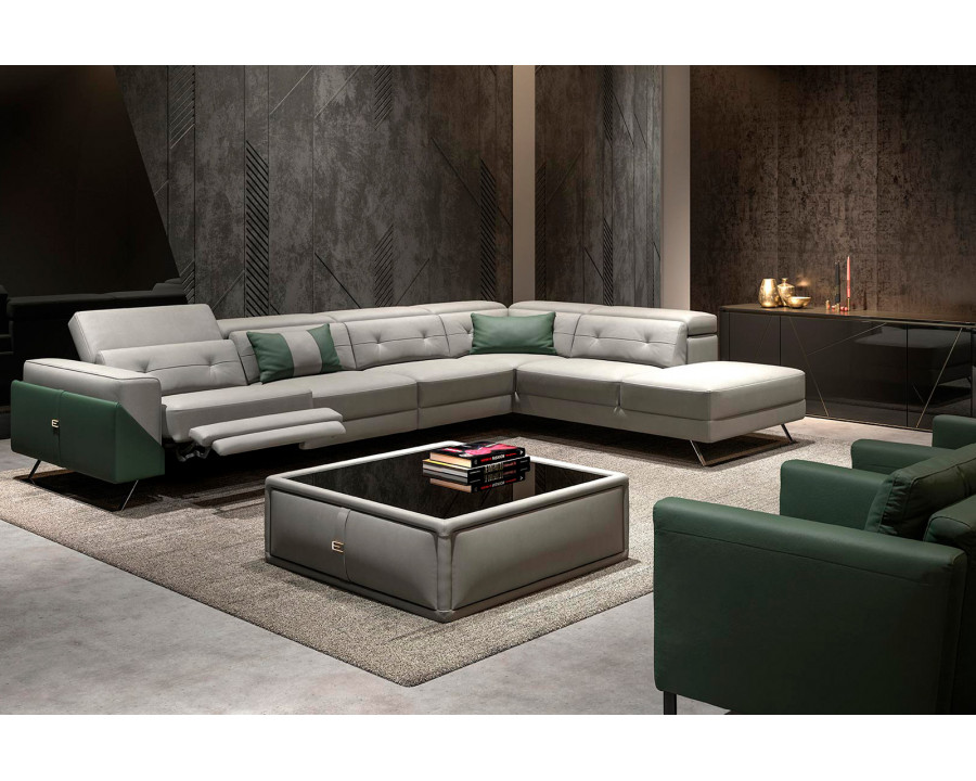 Estro IS 354 Edith Sectional with Electric Recliners - Leather