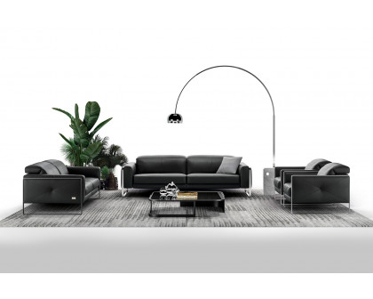 Estro IS 652 A Montecarlo Leather Sofa - Black