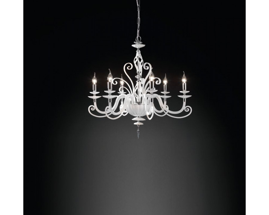 Euroluce Alicante White Chandelier - L6