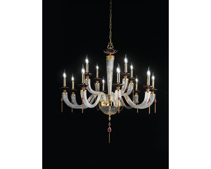 Euroluce - Julienne L8+4 Clear Chandelier