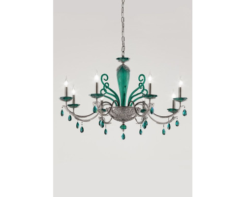 Euroluce - Macrame L8 Green Chandelier