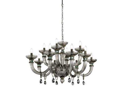 Euroluce Dahlia L8+4 Chandelier - Gray