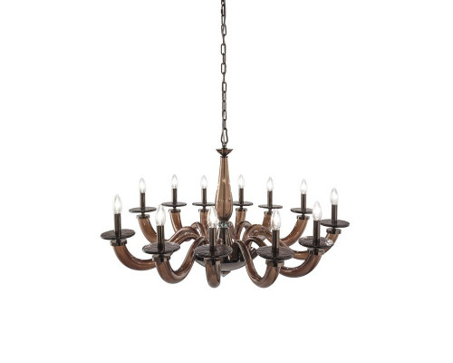 Euroluce Olympia L12 Chandelier - Brown