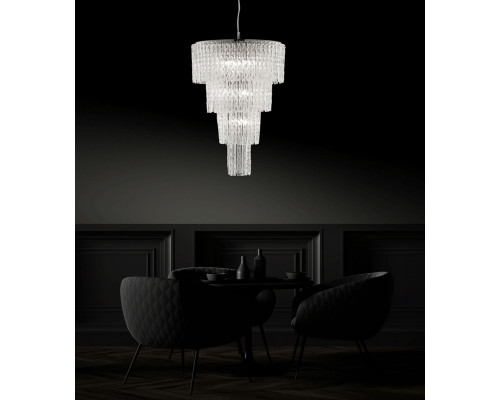 Euroluce Cascade D46 Chandelier - Transparent