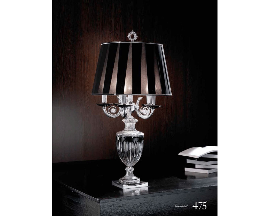 Euroluce Mercurio LG1 Table Lamp - With Black Decoration