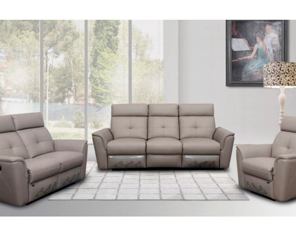 Extravaganza 8501 Loveseat with 2 Recliners - Light Gray