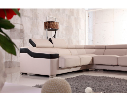 Extravaganza 1369 Sectional - Leather and Faux Leather