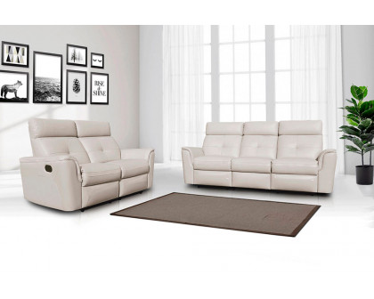 Extravaganza 8501 Sofa with 2 Recliners - White