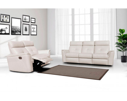 Extravaganza 8501 Sofa with 2 Recliners - White