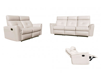 Extravaganza 8501 Sofa with 2 Recliners - White