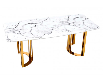 Extravaganza 131 Dining Table - Gold