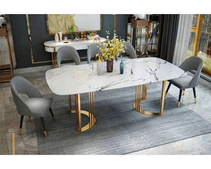 Extravaganza 131 Dining Table - Gold