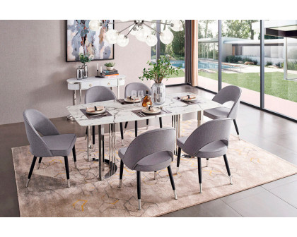 Extravaganza™ 131 Dining Table - Silver