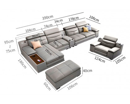 Extravaganza 908 Sectional - Left Facing