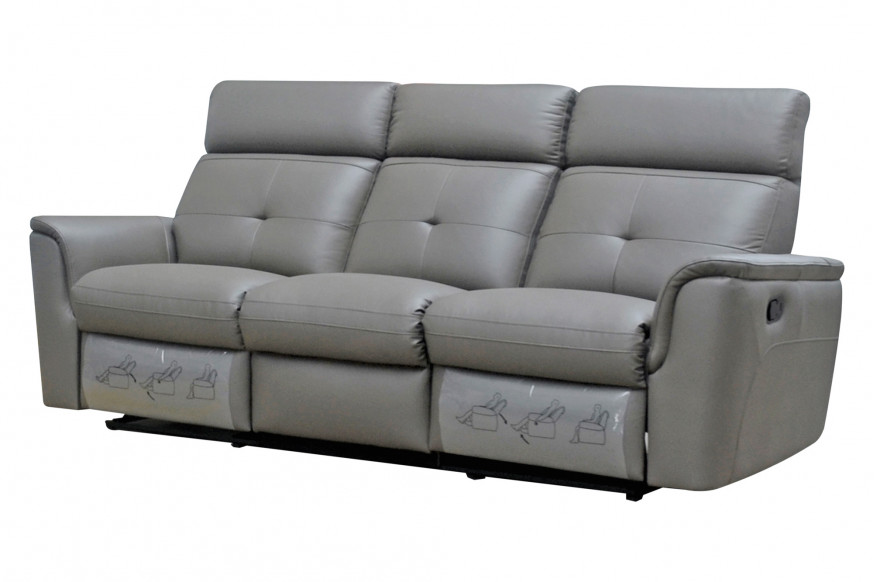 Extravaganza™ 8501 Sofa with 2 Recliners - Dark Gray