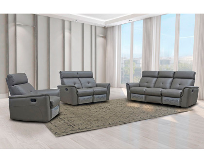 Extravaganza™ 8501 Sofa with 2 Recliners - Dark Gray