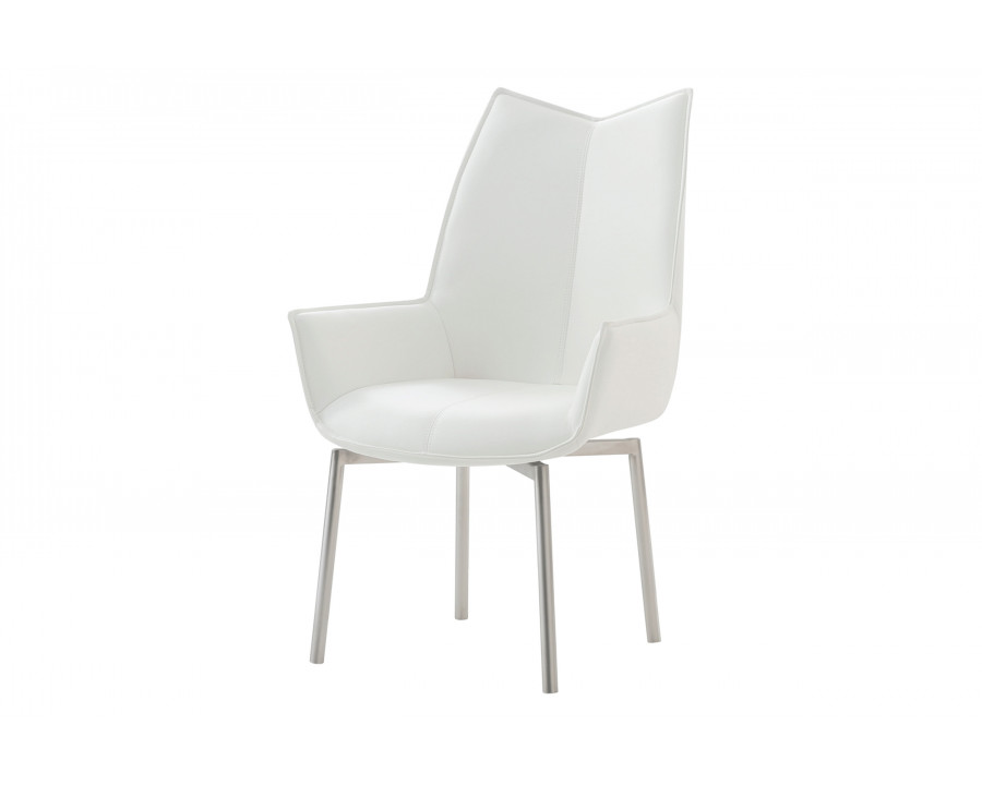 Extravaganza 1218 Swivel Dining Chair - White