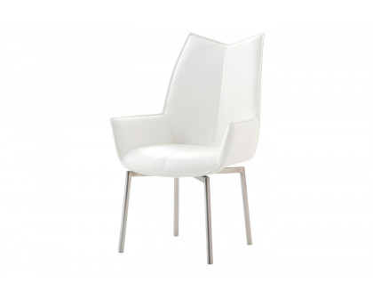 Extravaganza 1218 Swivel Dining Chair - White