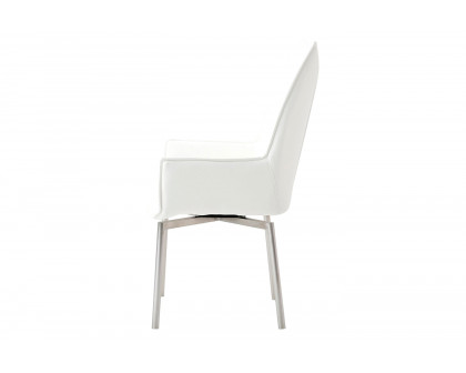 Extravaganza 1218 Swivel Dining Chair - White