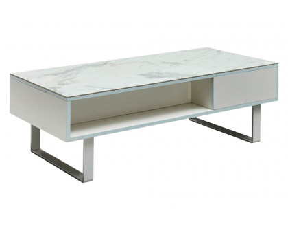 Extravaganza 1388 Coffee Table with Storage - White