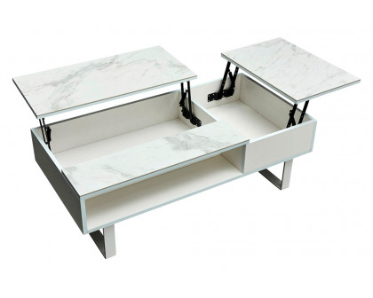 Extravaganza 1388 Coffee Table with Storage - White