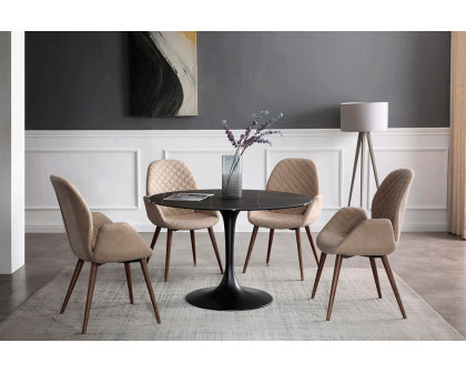 Extravaganza - 9088 Ceramic Dining Table with 1233 Chairs