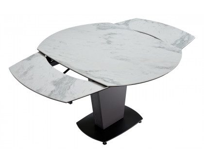 Extravaganza™ 2417 Marble Table White with 3405 White Chairs