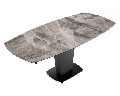 Extravaganza™ 2417 Marble Table Gray with 3405 Beige Chairs