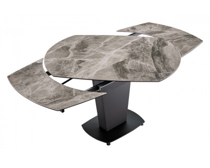 Extravaganza™ 2417 Marble Table Gray with 3405 Beige Chairs