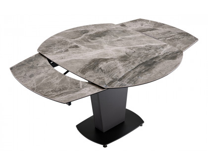 Extravaganza™ 2417 Marble Table Gray with 3405 Beige Chairs