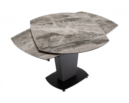 Extravaganza™ 2417 Marble Table Gray with 3405 Beige Chairs