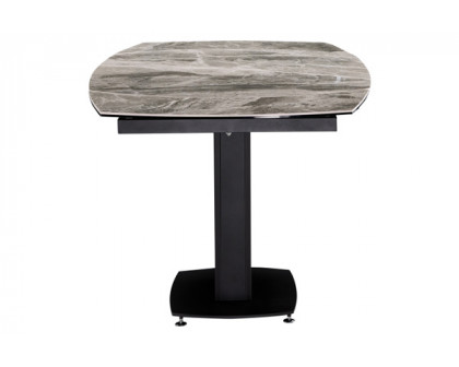 Extravaganza™ 2417 Marble Table Gray with 3405 Beige Chairs