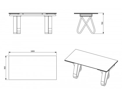 Extravaganza - 9086 Table with 1327 Swivel Chairs