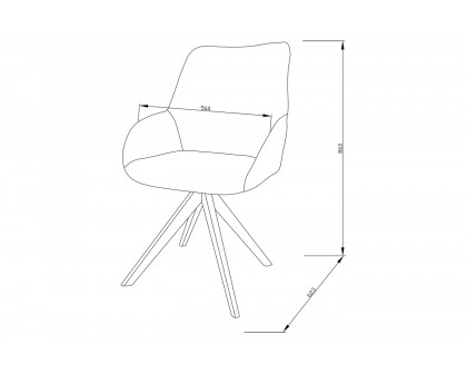 Extravaganza - 9086 Table with 1327 Swivel Chairs