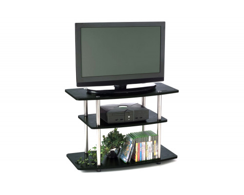 FaFurn Flat Screen TV Stand in Wood Grain Finish - 32-Inch