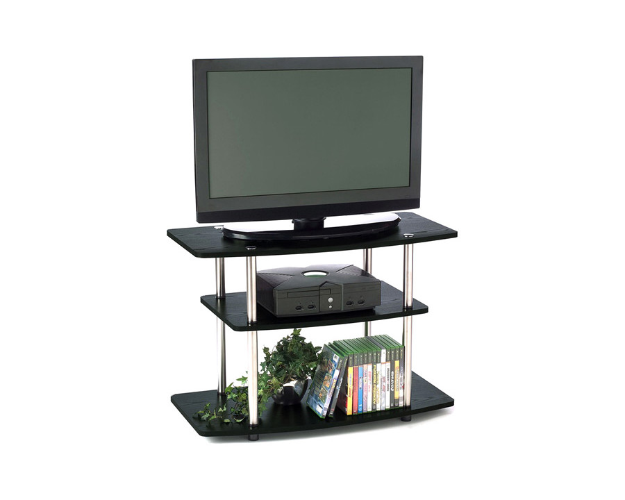 FaFurn Flat Screen TV Stand in Wood Grain Finish - 32-Inch