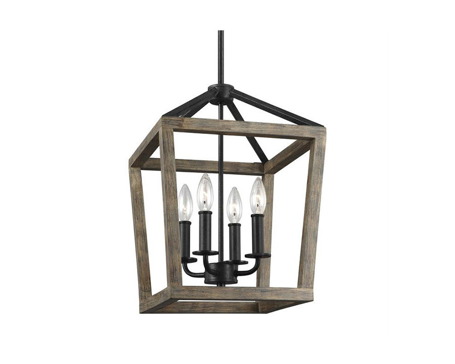 FaFurn - 4 Light Lantern Adjustable Dimmable Square/Rectangle Chandelier