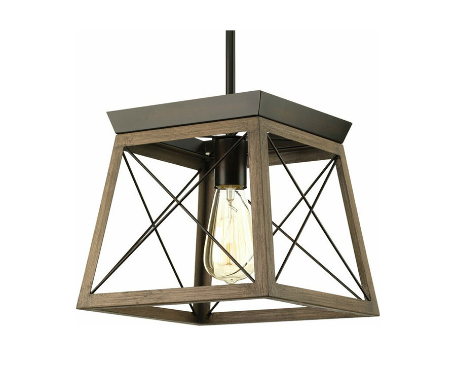 FaFurn Dimmable Light Lantern Geometric Chandelier - Bronze