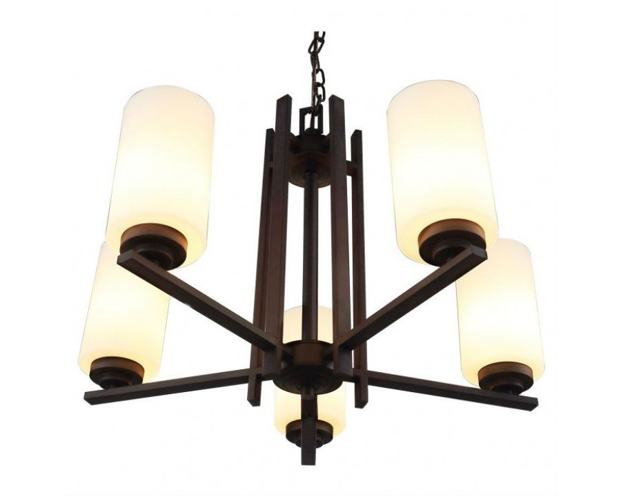 FaFurn - 5 Column Lights Chandelier in Bronze