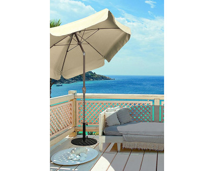 FaFurn - 7.5 Foot Patio Umbrella with Push Button Tilt and Metal Pole