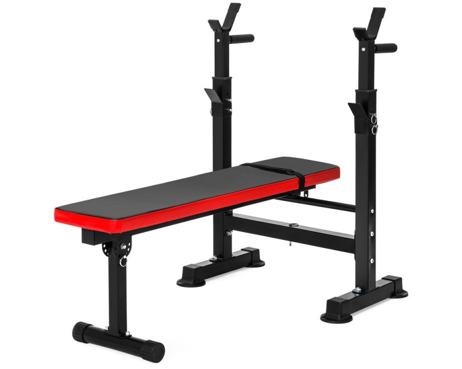 FaFurn - Adjustable Folding Bench Press Barbell Weight Rack