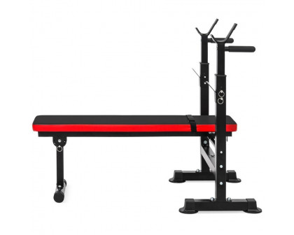 FaFurn™ Adjustable Folding Bench Press Barbell Weight Rack