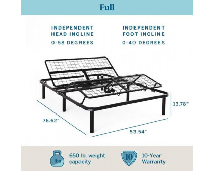 FaFurn Adjustable Incline Full Size Bed Base with Remote