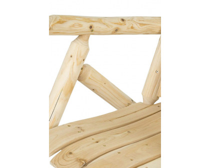 FaFurn - Outdoor Adirondack Style Wooden Log Rocking Chair