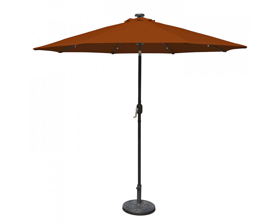 FaFurn - Patio Umbrella with Auto-Tilt Terra Cotta