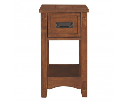 FaFurn - Mission 1-Drawer Nightstand in Brown