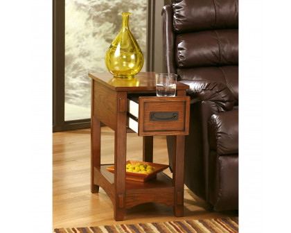 FaFurn - Mission 1-Drawer Nightstand in Brown