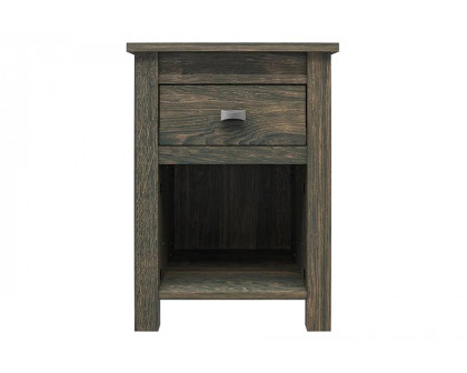 FaFurn - Farmhouse 1-Drawer Bedroom Nightstand with Open Shelf